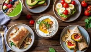 découvrez 5 idées de recettes de petit déjeuner healthy et rapides pour bien commencer votre journée. ces options saines, nutritives et faciles à préparer vous aideront à faire le plein d'énergie dès le matin.