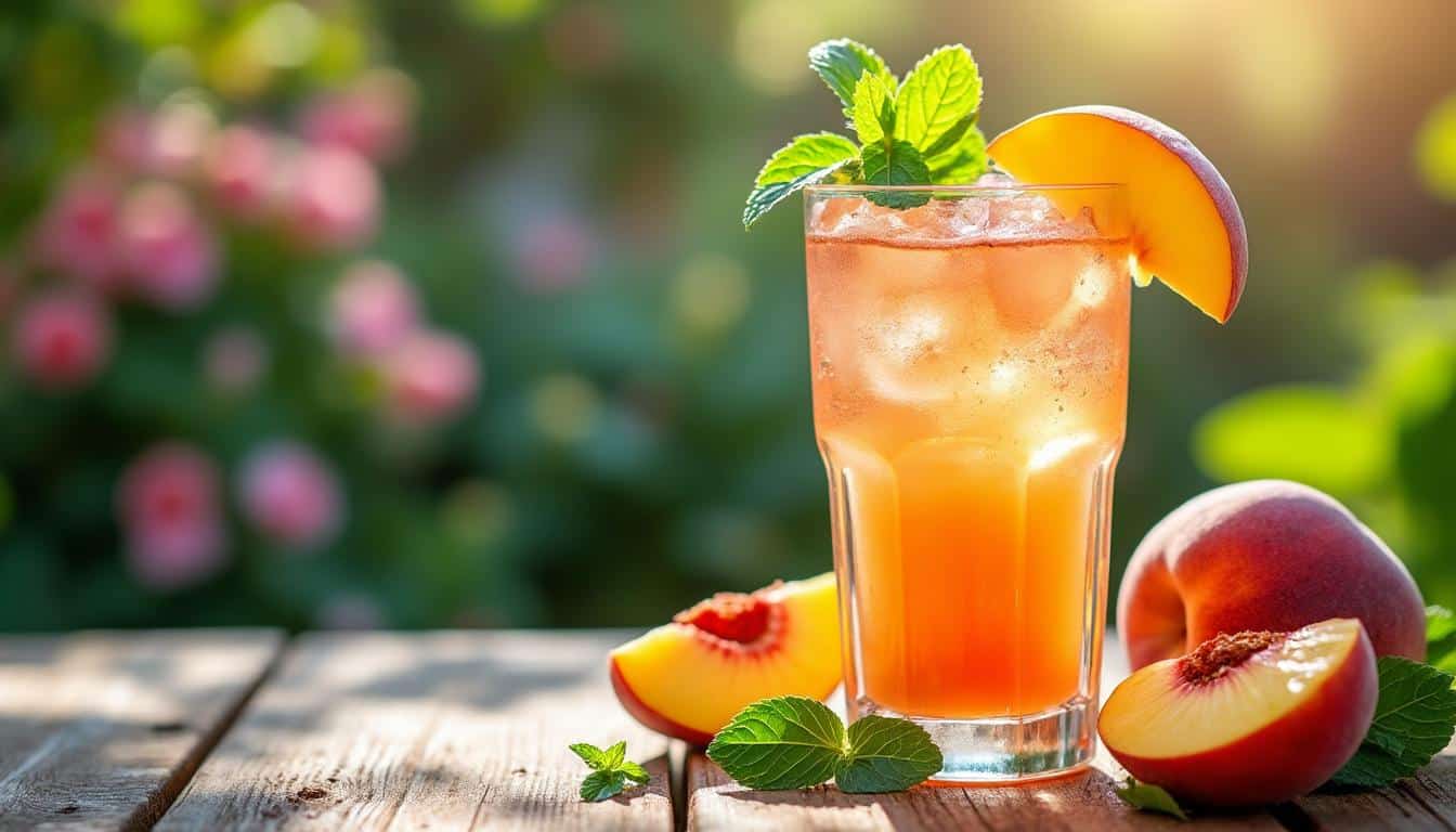 découvrez notre liqueur de pêche rafraîchissante, le cocktail fruité parfait pour vos soirées d'été. savourez l'alliance délicieuse de fruits juteux et de notes sucrées, idéale pour élever vos moments de détente. plongez dans une expérience gustative unique et rafraîchissante.