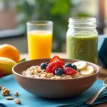 découvrez notre recette de petit déjeuner sportif pour bien commencer la journée avec énergie et vitalité. idéale pour les athlètes et les amateurs de fitness, cette recette nutritive vous offre les carbohydrates, protéines et bons gras nécessaires pour un coup de boost matinal. faites le plein de saveurs et de bienfaits !