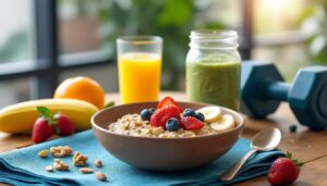découvrez notre recette de petit déjeuner sportif pour bien commencer la journée avec énergie et vitalité. idéale pour les athlètes et les amateurs de fitness, cette recette nutritive vous offre les carbohydrates, protéines et bons gras nécessaires pour un coup de boost matinal. faites le plein de saveurs et de bienfaits !