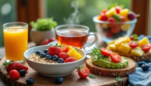 découvrez notre guide complet des recettes de petit déjeuner sain pour bien débuter votre journée. des idées délicieuses et nutritives qui vous energisent et vous préparent à affronter toutes vos activités. transformez votre matinée avec des options variées adaptées à tous les goûts.