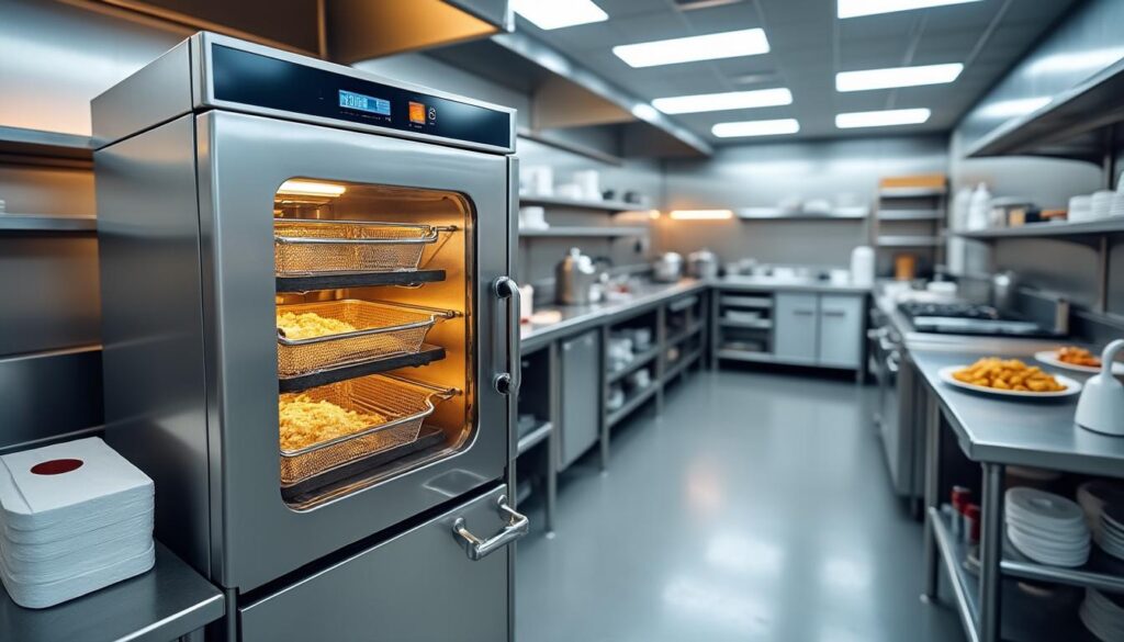 Friteuse dans une cuisine professionnelle