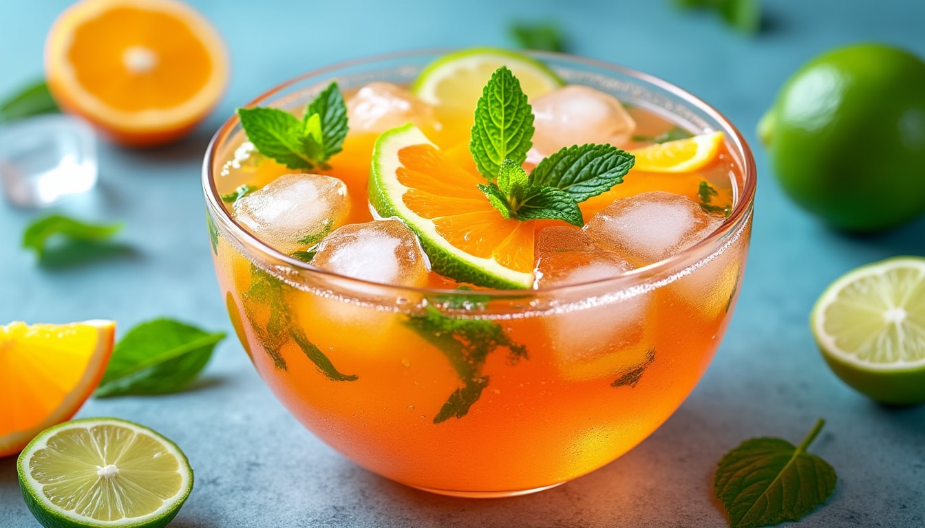 découvrez notre recette de punch rafraîchissant, facile et rapide à préparer pour 50 personnes. parfait pour vos grandes fêtes, ce punch fruité ravira tous vos invités !